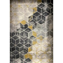   80x250 CM MILÁNÓ MODERN MINTÁS SZŐNYEG (0B2408 D.GREY-YELLOW 11)