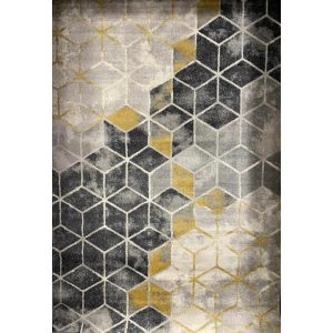 120x170 CM MILÁNÓ MODERN MINTÁS SZŐNYEG (0B2408 D.GREY-YELLOW 11)